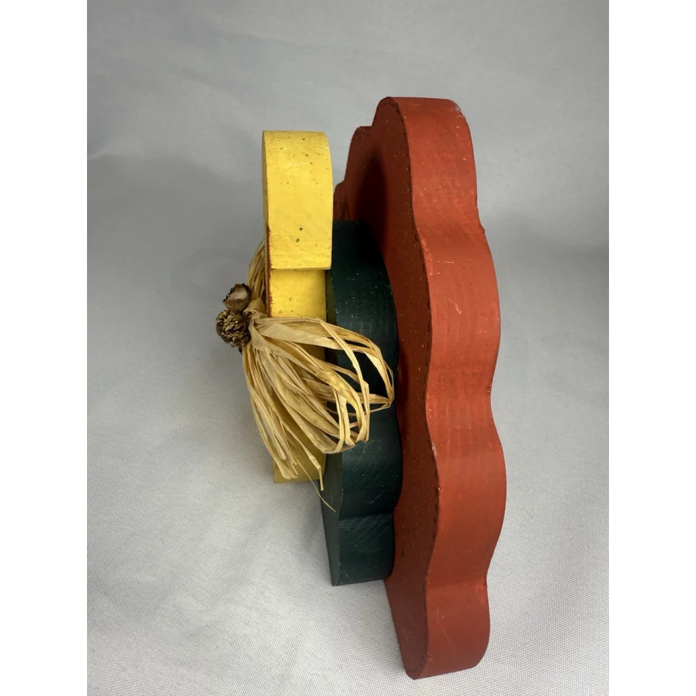 Thanksgiving Wooden Turkey Table decoration- Shelf Sitter - Centerpiece 6” Tall